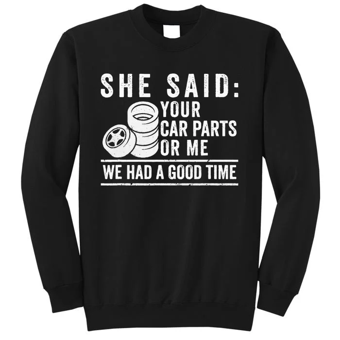 Garage Car Parts Mechanic Racing Car Lover Tall Sweatshirt