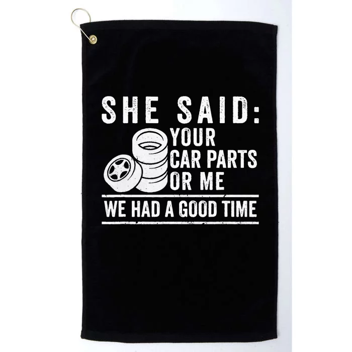 Garage Car Parts Mechanic Racing Car Lover Platinum Collection Golf Towel