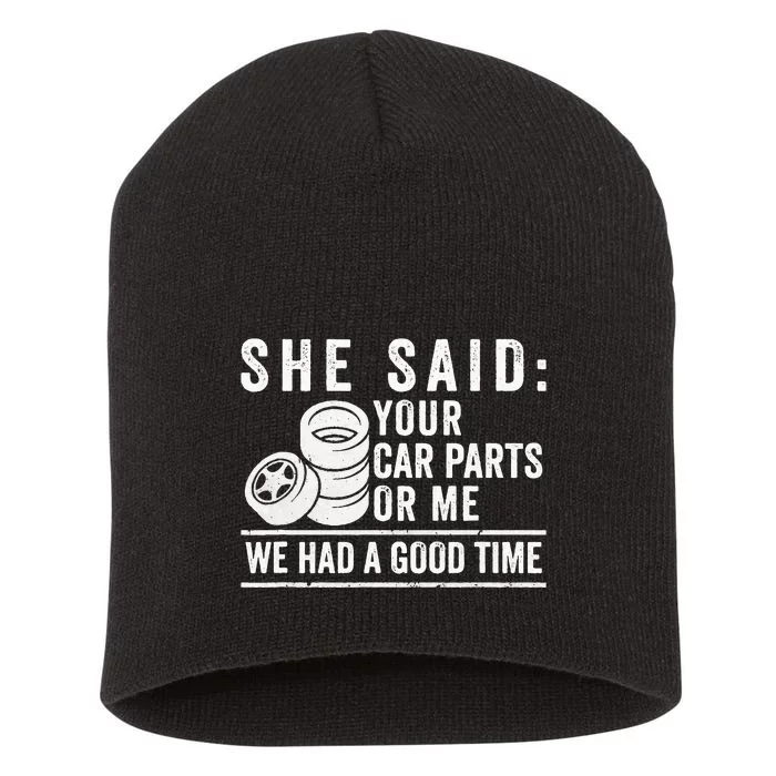 Garage Car Parts Mechanic Racing Car Lover Short Acrylic Beanie