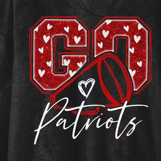 Go Cheer Patriots Design Hooded Wearable Blanket