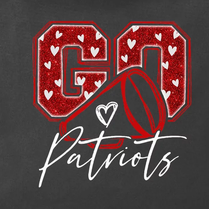 Go Cheer Patriots Design Zip Tote Bag