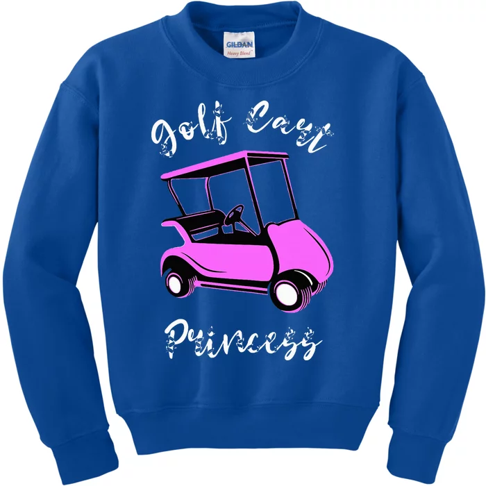 Golf Cart Princess Golfing Girl Golf Sport Lover Golfer Kids Sweatshirt