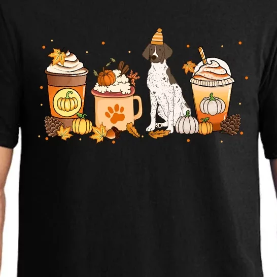 Gsp Coffee Pumpkin Spice Dog Lovers Fall Thanksgiving Gift Pajama Set