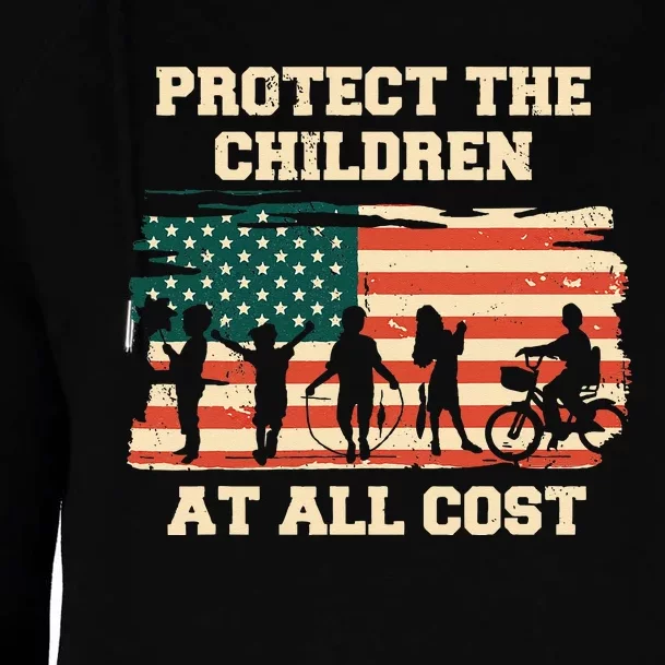 Gods Children Protect The Children At All Cost USA Womens Funnel Neck Pullover Hood