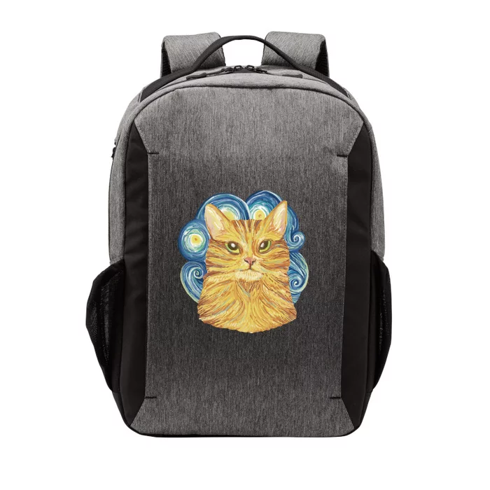 Golden Cat Post Impressionism Vector Backpack