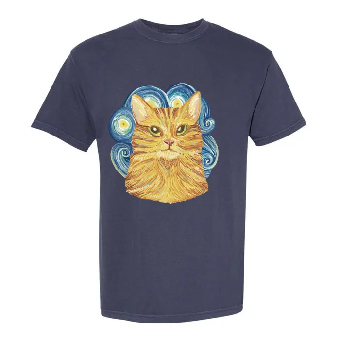 Golden Cat Post Impressionism Garment-Dyed Heavyweight T-Shirt