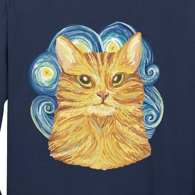 Golden Cat Post Impressionism Long Sleeve Shirt