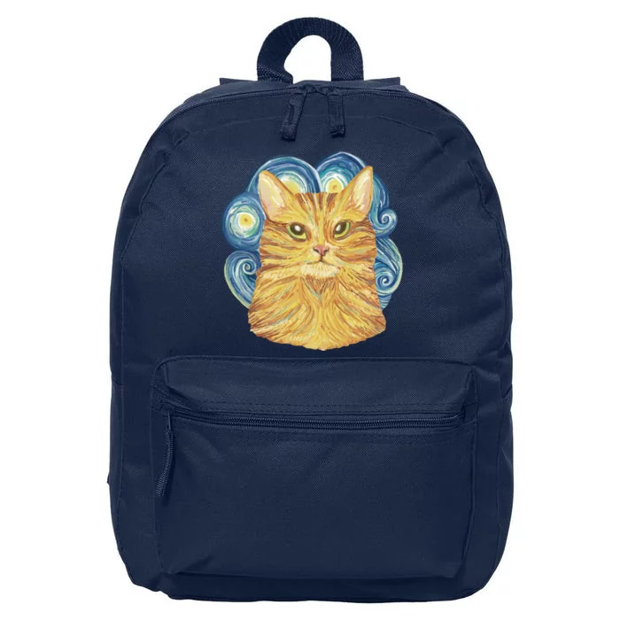 Golden Cat Post Impressionism 16 in Basic Backpack