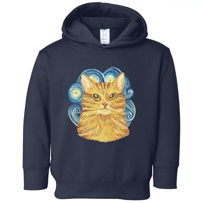 Golden Cat Post Impressionism Toddler Hoodie