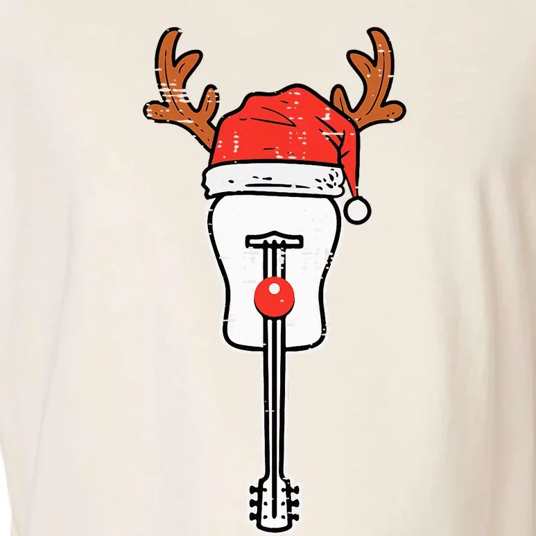 Guitar Christmas Reindeer Music Instrut Rocker Rock Xmas Garment-Dyed Women's Muscle Tee