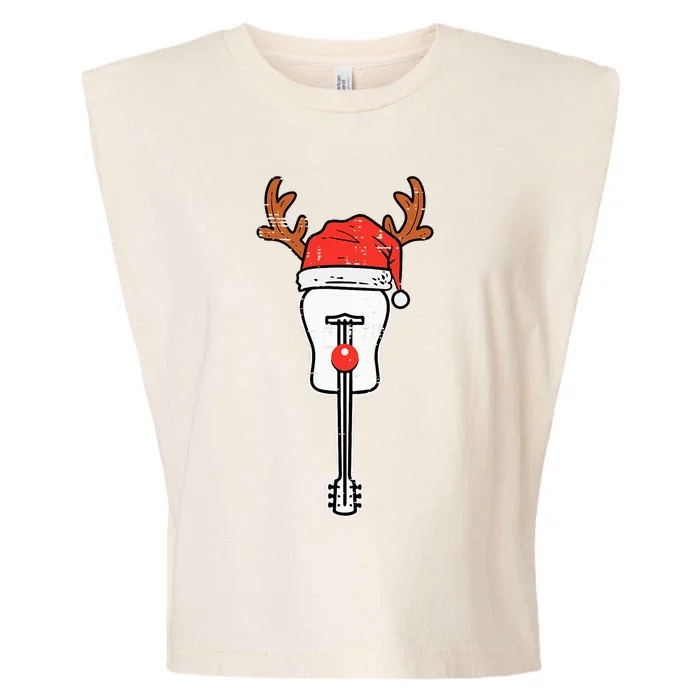 Guitar Christmas Reindeer Music Instrut Rocker Rock Xmas Garment-Dyed Women's Muscle Tee