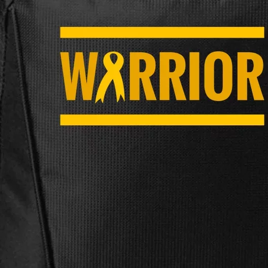 Gold Cancer Ribbon Warrior City Backpack