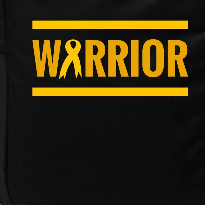 Gold Cancer Ribbon Warrior Impact Tech Backpack