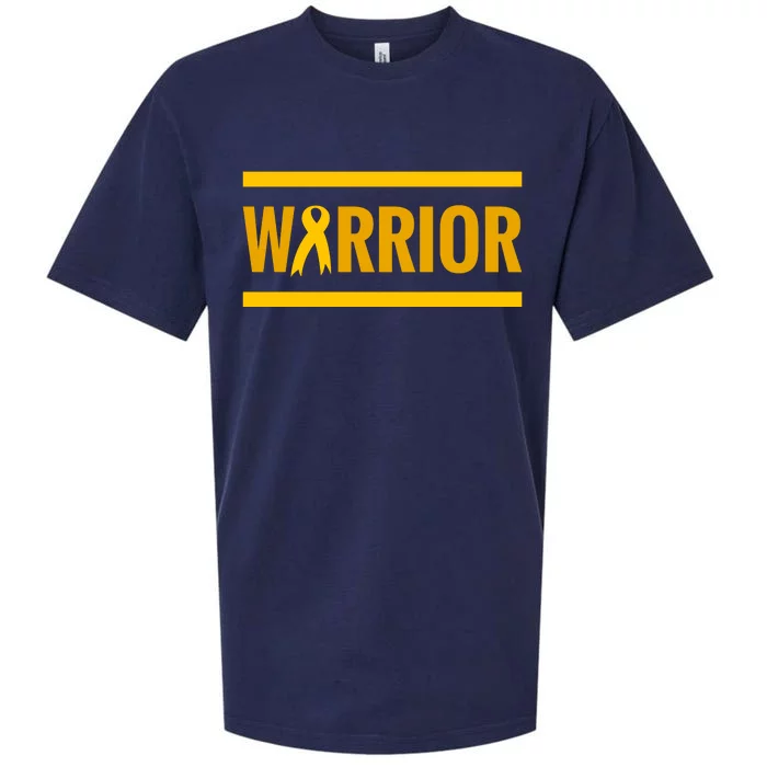 Gold Cancer Ribbon Warrior Sueded Cloud Jersey T-Shirt