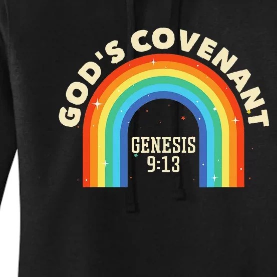 God’s Covenant Rainbow Genesis 9:13 Christian Women's Pullover Hoodie