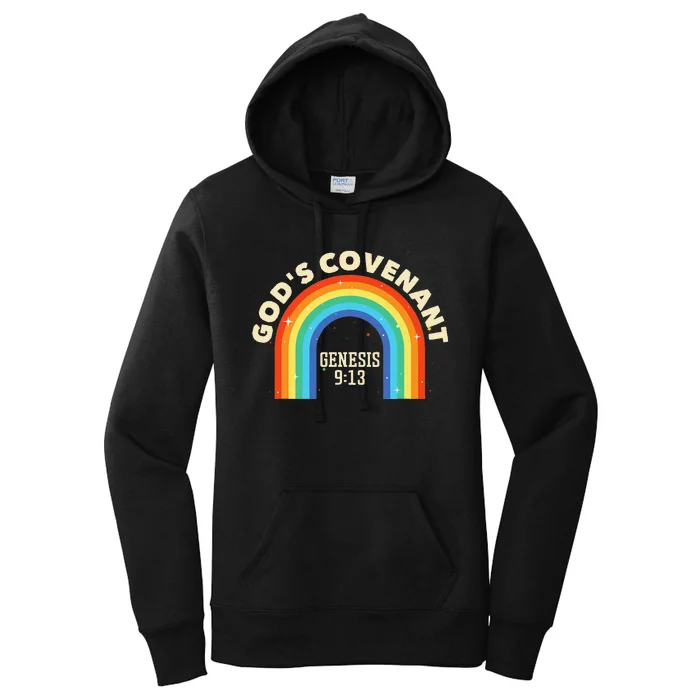 God’s Covenant Rainbow Genesis 9:13 Christian Women's Pullover Hoodie