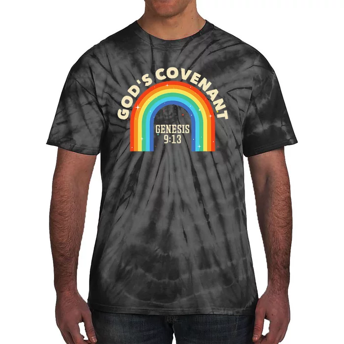 God’s Covenant Rainbow Genesis 9:13 Christian Tie-Dye T-Shirt