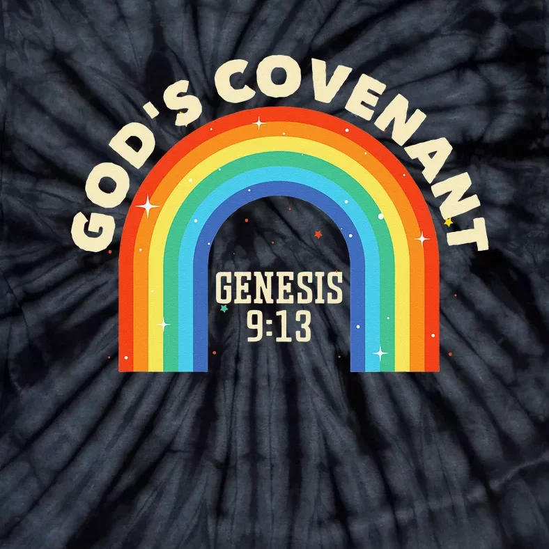 God’s Covenant Rainbow Genesis 9:13 Christian Tie-Dye T-Shirt