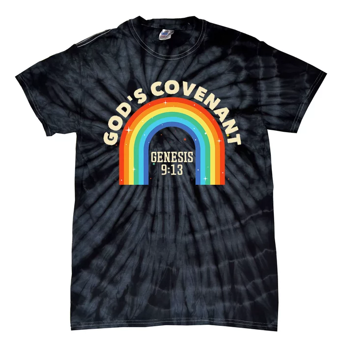 God’s Covenant Rainbow Genesis 9:13 Christian Tie-Dye T-Shirt