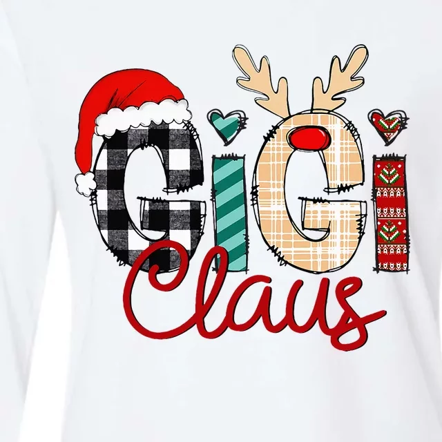 Gigi Claus Reindeer Christmas Womens Cotton Relaxed Long Sleeve T-Shirt