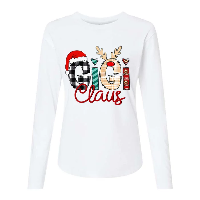 Gigi Claus Reindeer Christmas Womens Cotton Relaxed Long Sleeve T-Shirt