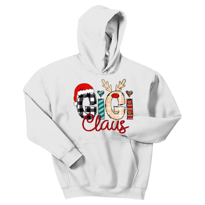 Gigi Claus Reindeer Christmas Kids Hoodie