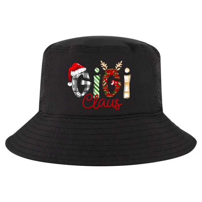 Gigi Claus Reindeer Christmas Idea for Grandma Nana Mimi Cool Comfort Performance Bucket Hat