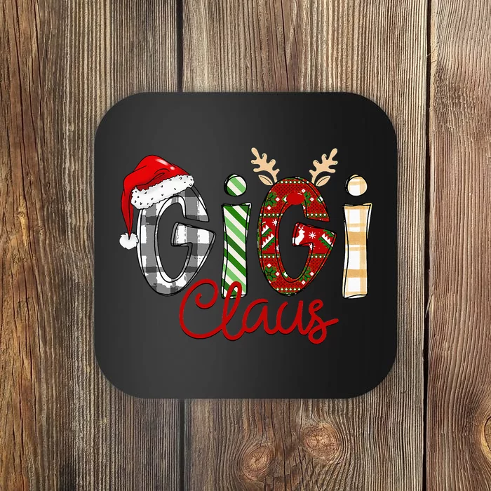 Gigi Claus Reindeer Christmas Idea for Grandma Nana Mimi Coaster