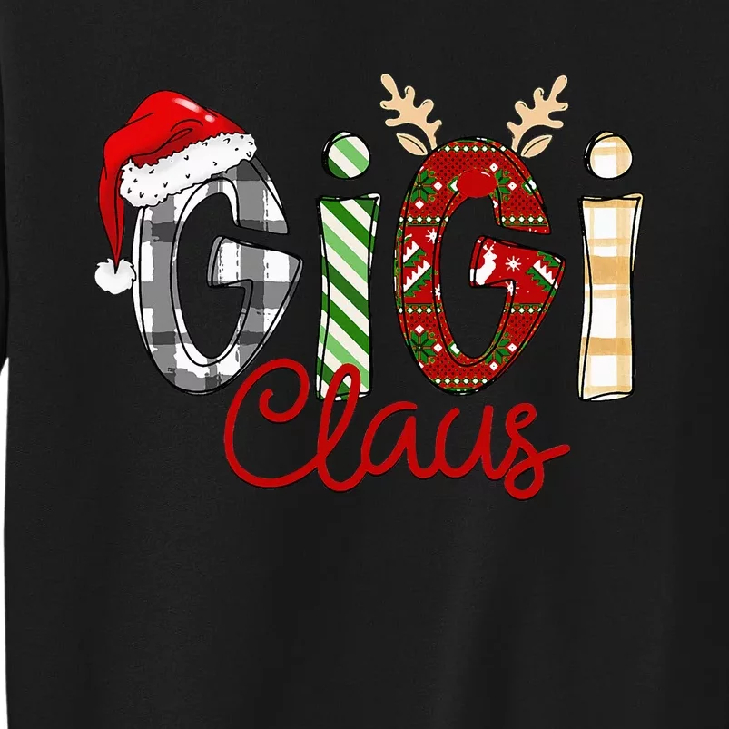 Gigi Claus Reindeer Christmas Idea for Grandma Nana Mimi Tall Sweatshirt