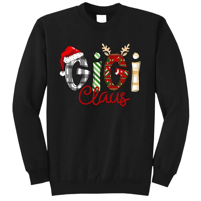 Gigi Claus Reindeer Christmas Idea for Grandma Nana Mimi Tall Sweatshirt