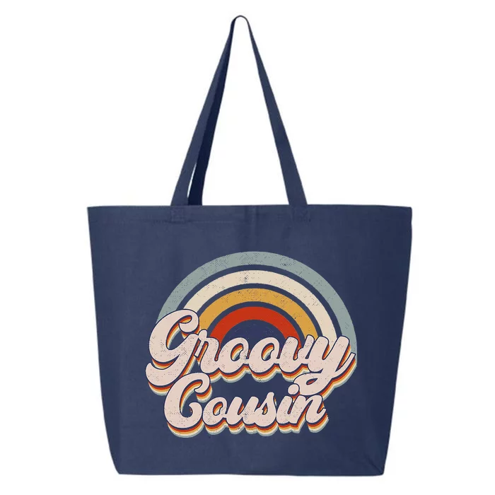 Gnoovy Cousin Retro Birthday Family 1st Birthday Gifts 25L Jumbo Tote