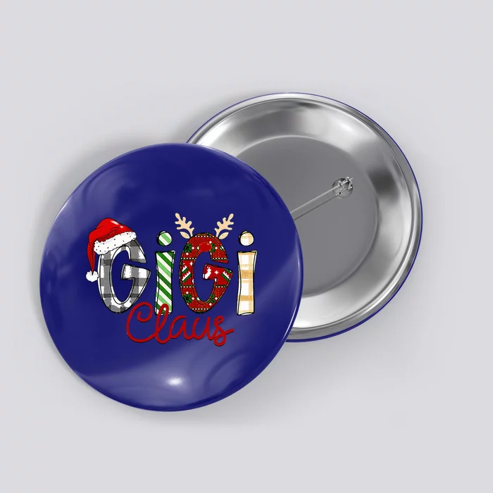 Gigi Claus Reindeer Christmas Idea for Grandma Nana Mimi Button