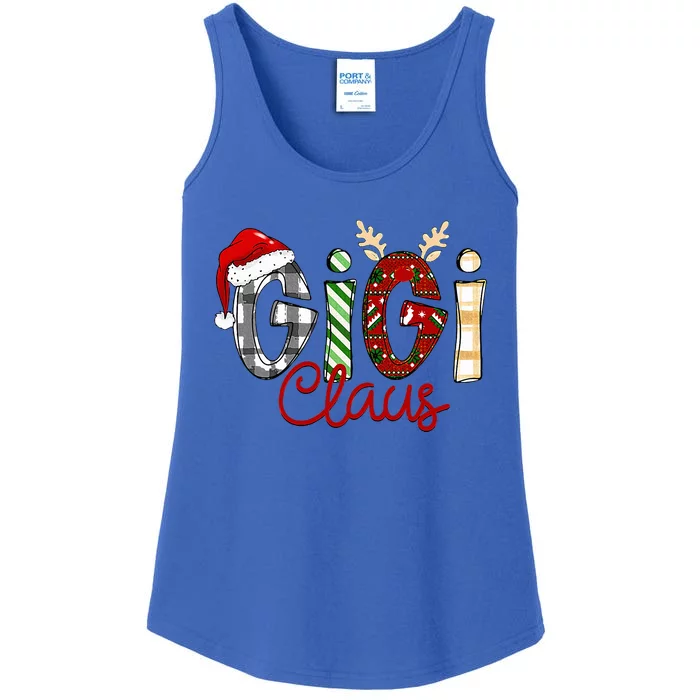 Gigi Claus Reindeer Christmas Idea for Grandma Nana Mimi Ladies Essential Tank