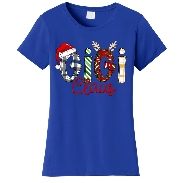 Gigi Claus Reindeer Christmas Idea for Grandma Nana Mimi Women's T-Shirt