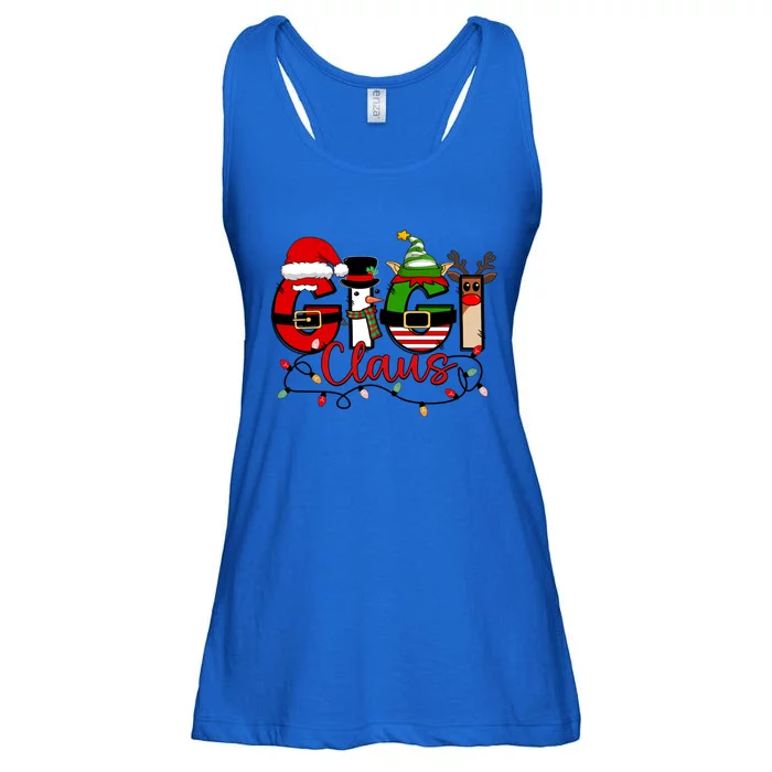 Gigi Claus Reindeer Santa Plaid Christmas Nana Mimi Mama Gift Ladies Essential Flowy Tank