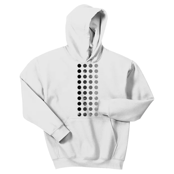 Geometric Circle Shapes Geometry Art Grid Pattern Distressed Kids Hoodie