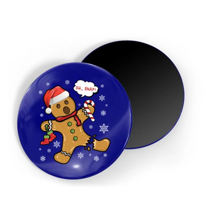 Gingerbread Cookie Santa Hat Oh Snap Funny Christmas Gift Magnet