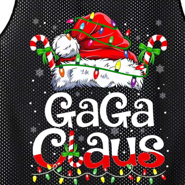 Gaga Claus Santa Hat Christmas Pajama Family Matching Xmas Mesh Reversible Basketball Jersey Tank