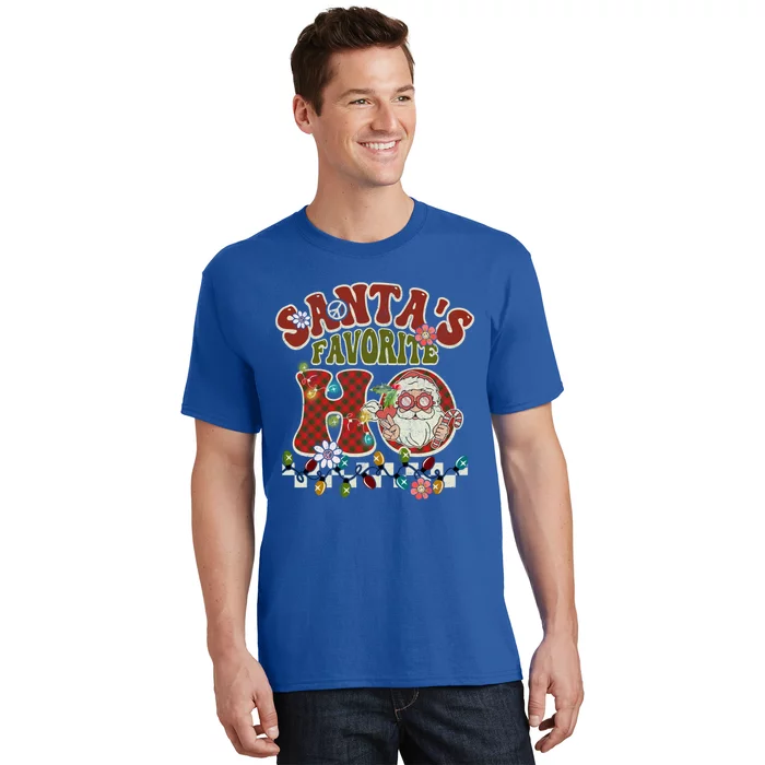 Groovy Christmas Santa's Favorite Ho Retro Xmas Pajama Fun Gift T-Shirt