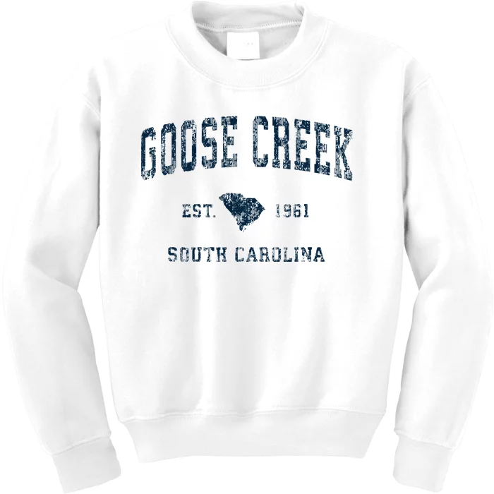 Goose Creek South Carolina Sc Vintage Sports Kids Sweatshirt