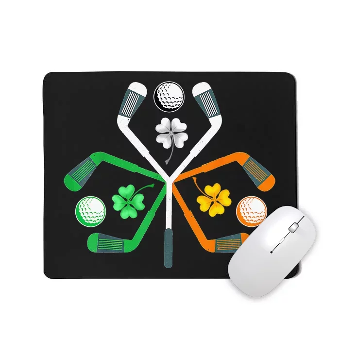 Golf Clover Shamrock Irish Flag St Patricks Day Tee Gifts Mousepad