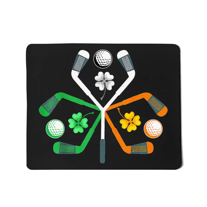 Golf Clover Shamrock Irish Flag St Patricks Day Tee Gifts Mousepad