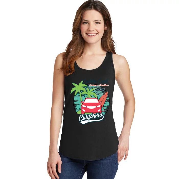 Golden Coast Summer Adventure Ladies Essential Tank