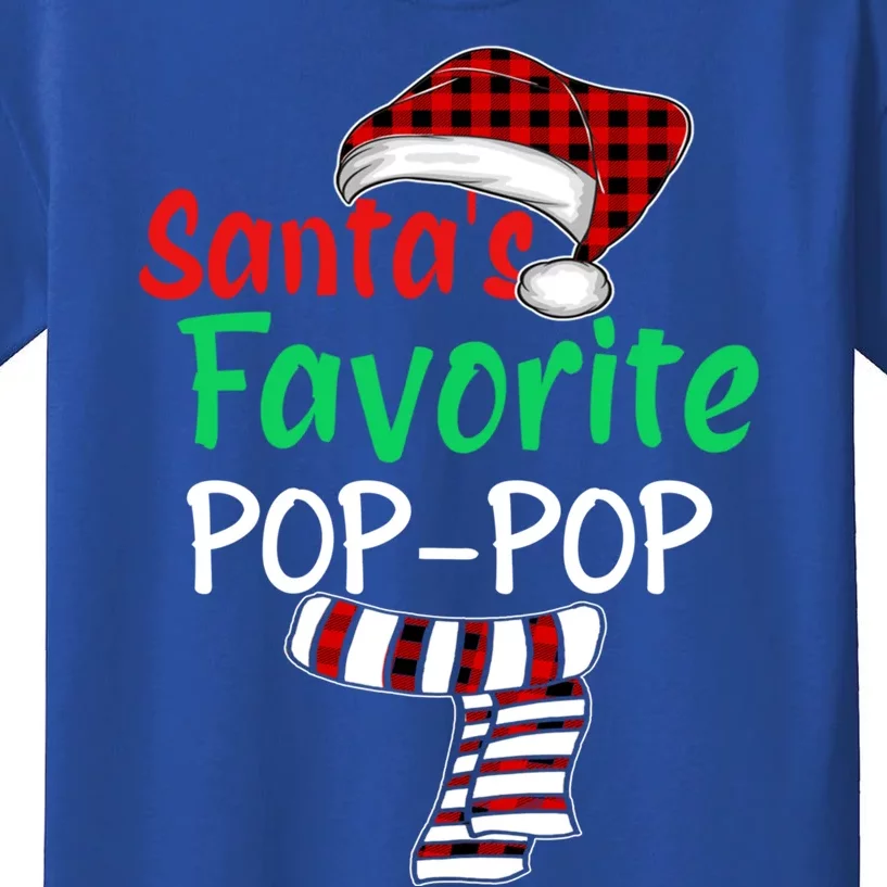 Grandpa Christmas Santa Hagift SantaS Favorite Poppop Gift Kids T-Shirt