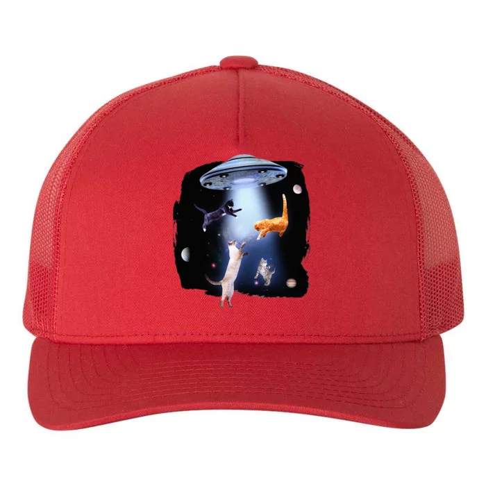 Galaxy Cat Space Kitty Planets Galaxy Yupoong Adult 5-Panel Trucker Hat