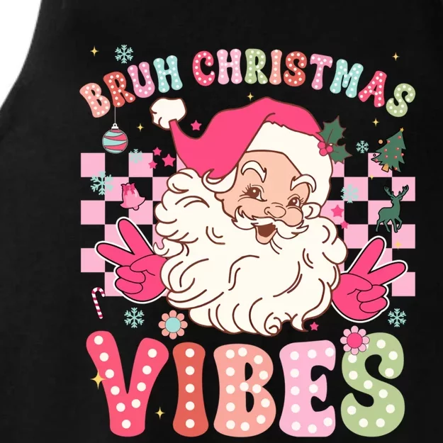 Groovy Cute Santa Claus Bruh Christmas Vibes Xmas Gift Ladies Tri-Blend Wicking Tank