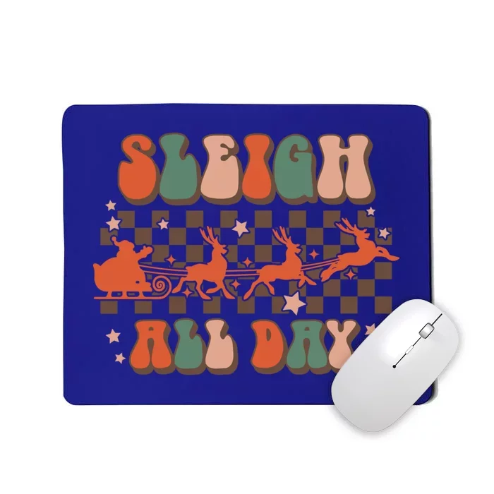 Groovy Christmas Sleigh All Day Reindeer Cute Gift Mousepad