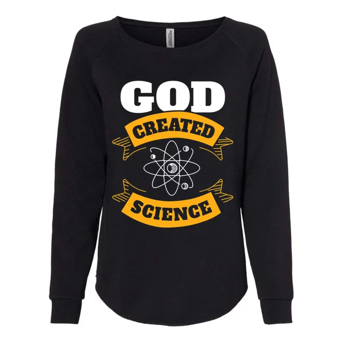 God Created Science Christian Womens California Wash Sweatshirt