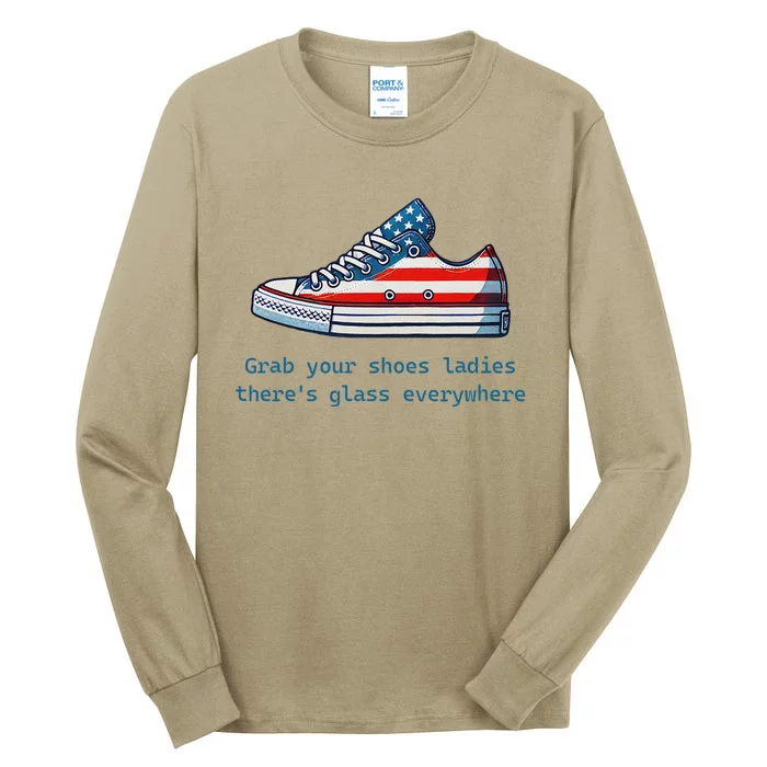 Glass Ceiling Shoe First Woman President Kamala Harris Tall Long Sleeve T-Shirt