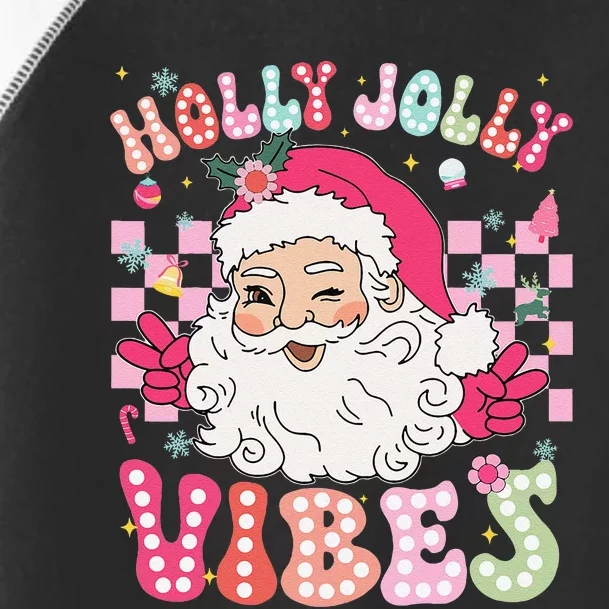 Groovy Cute Santa Claus Christmas Vibes Xmas Gift Toddler Fine Jersey T-Shirt